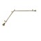 Hermosa Home Home Decorative Indoor Ronan Single Corner Window Curtain Rod 66-120" - Antique Brass